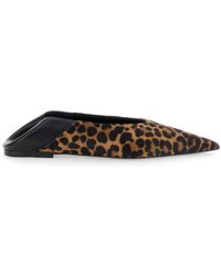 Saint Laurent - Ballerinas With Leopard Motif And Foldable Buttress - Lyst