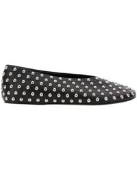 Jil Sander - Ballerina Flats With Metallic Stud Accents - Lyst