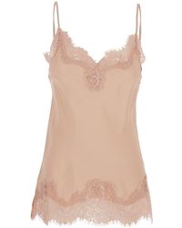Gold Hawk - Top With Lace Embroidery Details And Thin Straps - Lyst