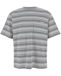 AFTER PRAY - Crewneck T-Shirt With All-Over Striped Motif - Lyst