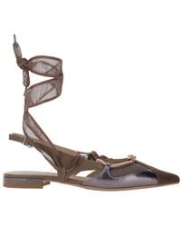 Pinko - Ballet Shoes Gianira Leather - Lyst