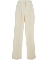 DUNST - Pants With Belt Loops And Front Pleats - Lyst