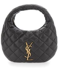 Saint Laurent - 'Icarino' Handbag With Cassandre Plate On Front And - Lyst