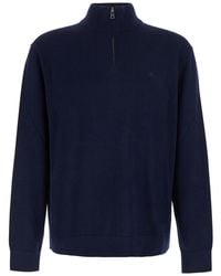 Calvin Klein - Half-Zip Merino Sweater Wool Tops - Lyst