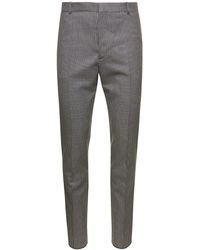 Alexander McQueen - Cigarette Pants With Houndstooth Pattern - Lyst