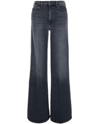 Mother - 'The Hustler Roller Sneak' Jeans With Logo Embroidery On T - Lyst