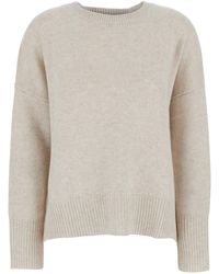 Lisa Yang - 'Mila' Sweater With Dropped Shoulders And Ribbed Trims - Lyst