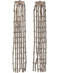 Brunello Cucinelli - Metallic Layered Design Drop Earrings - Lyst