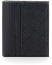 Bottega Veneta - Folded Card Holder With Intrecciato Motif And Embossed Logo Lettering On The Inside - Lyst