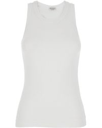 Brunello Cucinelli - Crewneck Top With Monil Detail On The Front - Lyst