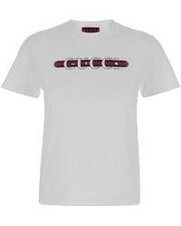 Gucci - T-Shirt With Logo Print - Lyst