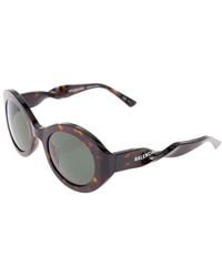 Balenciaga - Twist Round Brown Acetate Sunglasses - Lyst