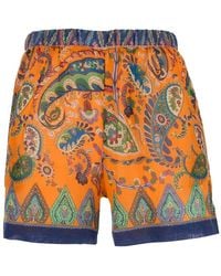 Etro - Ramie Shorts - Lyst