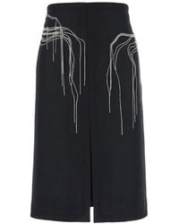 Dries Van Noten - 'Shelda' Midi Skirt With Maxi Beaded Embellishments - Lyst