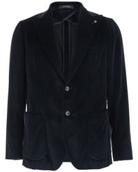 Tagliatore - Single-Breasted Jacket With Peak Revers - Lyst