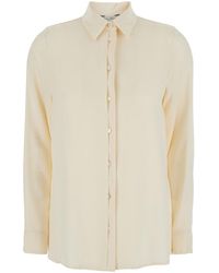 Max Mara Pure - 'Avion' Shirt With Classic Collar - Lyst