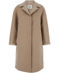 Fendi - Single-Breasted Reversible Coat - Lyst
