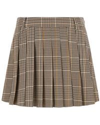 MC2 Saint Barth - Blay Flannel Skirt With Tartan 65% Polyester And 33% V - Lyst
