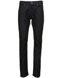 Versace - Straight Jeans With Studded Medusa - Lyst