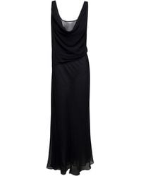 Christopher Esber - Long Relaxed Dress With Draped Neckline - Lyst