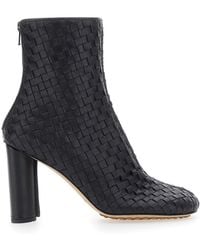 Bottega Veneta - 'Cherry' Ankle Boots With All-Over Intreccio Desi - Lyst