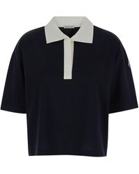 Moncler - Polo T-Shirt With Patch Logo - Lyst