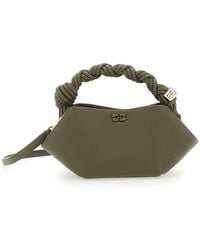 Ganni - 'Bou Mini' Handbag With Woven Handle And Adjustable And Re - Lyst