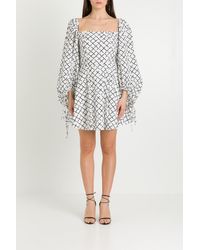 FEDERICA TOSI Popeline short puffed sleeves dress - Bianco
