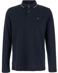 Emporio Armani - Long Sleeve Polo - Lyst