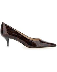 Stuart Weitzman - 'Power' Pumps With Kitten Heel And Leopard Motif - Lyst