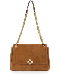 Tory Burch - Shoulder Bag Charlie Suede Calf - Lyst