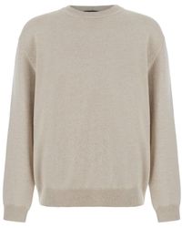 Jacquemus - 'La Maille Moulin' Crew Neck Sweater With Dropped Shou - Lyst