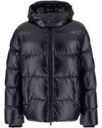 Moose Knuckles - Piumino Con Cappuccio Removibile E Patch Logo Sulla - Lyst