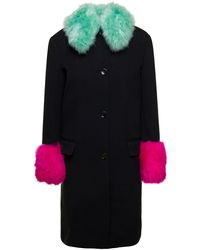 Gucci - Single-Breasted Coat With Detachable Shearling Collar And - Lyst