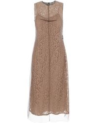 Fendi - Lace Midi Dress - Lyst