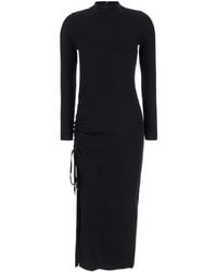 MICHAEL Michael Kors - Abito Midi Girocollo Con Dettaglio Con Ruches In - Lyst