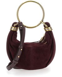 Chloé - 'Small Bracelet' Handbag With Ring Handle And Lettering - Lyst