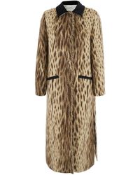 forte_forte - 'Royal Leopard' Coat With Classic Collar And All-Ove - Lyst