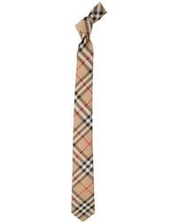 Burberry - Scarf With All-over Vintage Check Print In Silk Man - Lyst