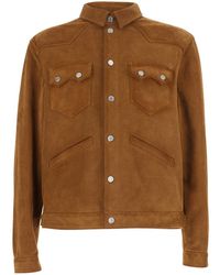 DSquared² - Jacket With Classic Collar And Front Pockets Insuede M - Lyst