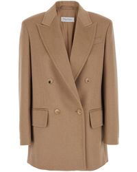 Max Mara - 'Olimpia' Double-Breasted Jacket With Peak Revers - Lyst