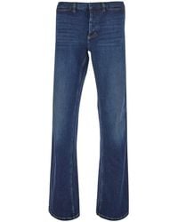 Gucci - Low-Rise Jeans With Web Stripe On The Side And Flared Leg - Lyst