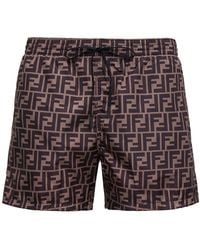 Fendi - Ff Fabric Swim Shorts - Lyst