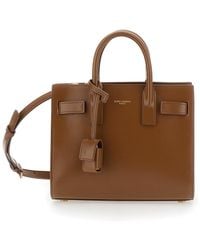 Saint Laurent - 'Sac Du Jour' Nano Handbag With Logo Lettering On - Lyst