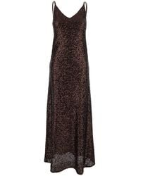 Le Plain - Long Dress "Plain" With Straps And All-Over Applied Sequins In - Lyst