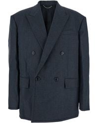 Juun.J - Double-Breasted Jacket With Peaked Revers And Patch Pocket - Lyst
