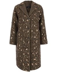 Le Plain - Coat With Notched Revers And All-Over Sequins - Lyst
