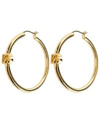 Dolce & Gabbana - Colored Creole Earrings With Dg Logo - Lyst