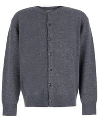 DUNST - Crew-Neck Cardigan With Knitwork - Lyst