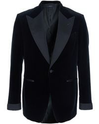 Tom Ford - Giacca 'Shelton' Con Revers Ampi E Tasche A Filetto - Lyst